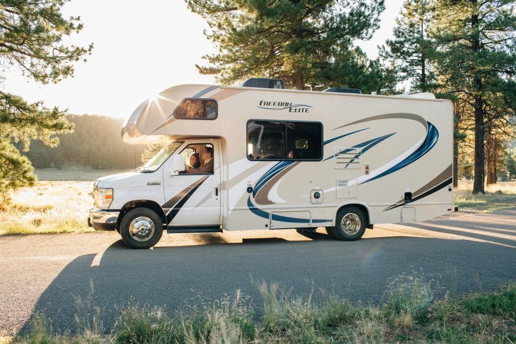 Exterior photo of a large caravan 