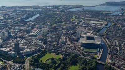 View of Cardiff, Wales from above
