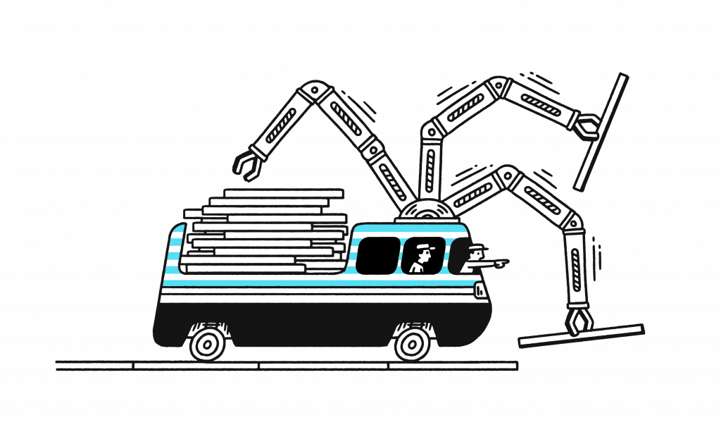 Illustration building fast broadband