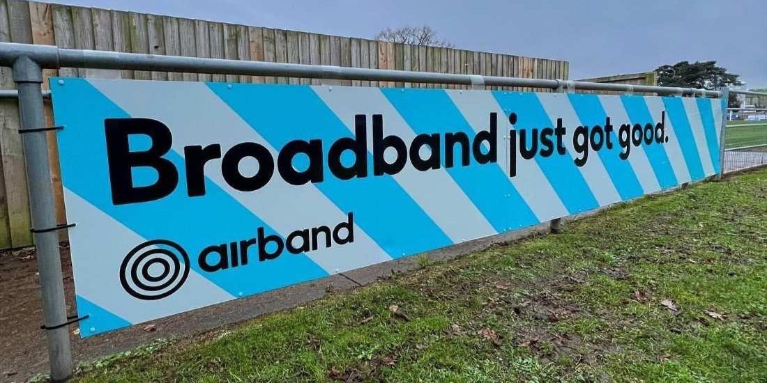 Airband sign at Westfields FC