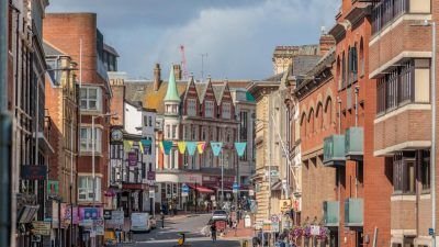 A photo of a street in Reading city centre